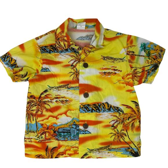 Palmwave Hawaii Kids 4T 100% Cotton Hawaiian Shirt & Shorts Set Made in Hawaii - Picture 2 of 6